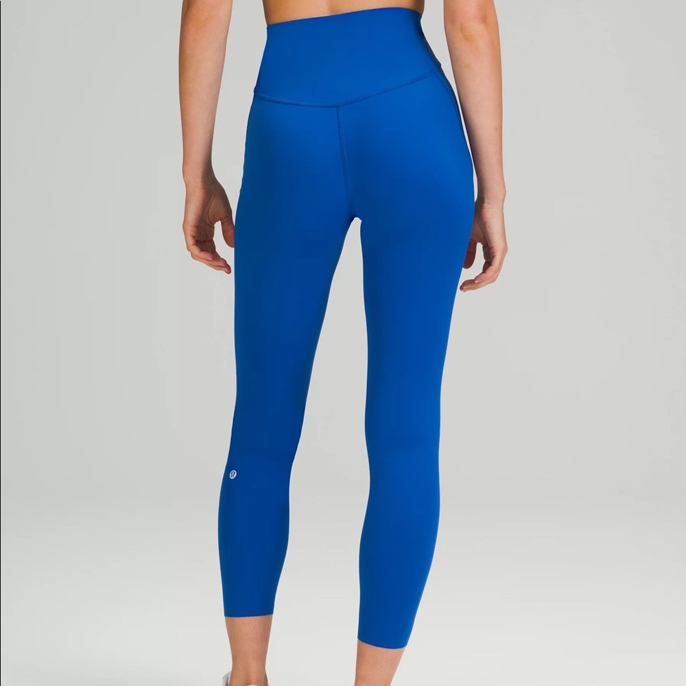 Base Pace High-Rise Running Tight 25" SYMB Symphony Blue size 12 - Picture 2 of 7